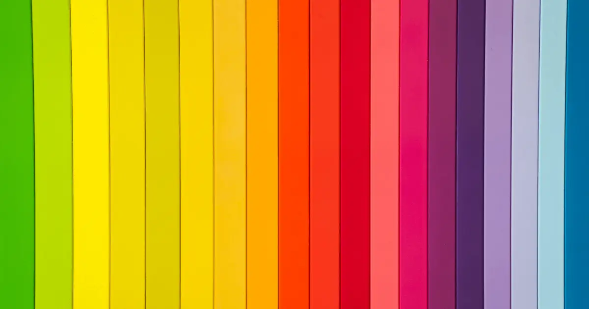 Colorful rainbow background with various colors, ideal for color therapy.