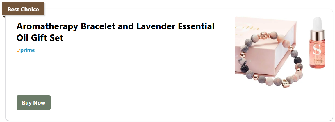 Aromatherapy Bracelet and Lavander Essential Oil Gift Set