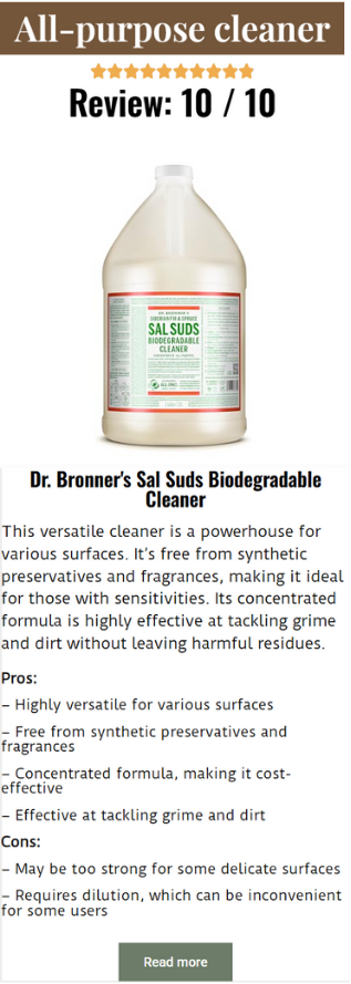 Dr. Bronner's - Sal Suds Biodegradable Cleaner (1 Gallon)