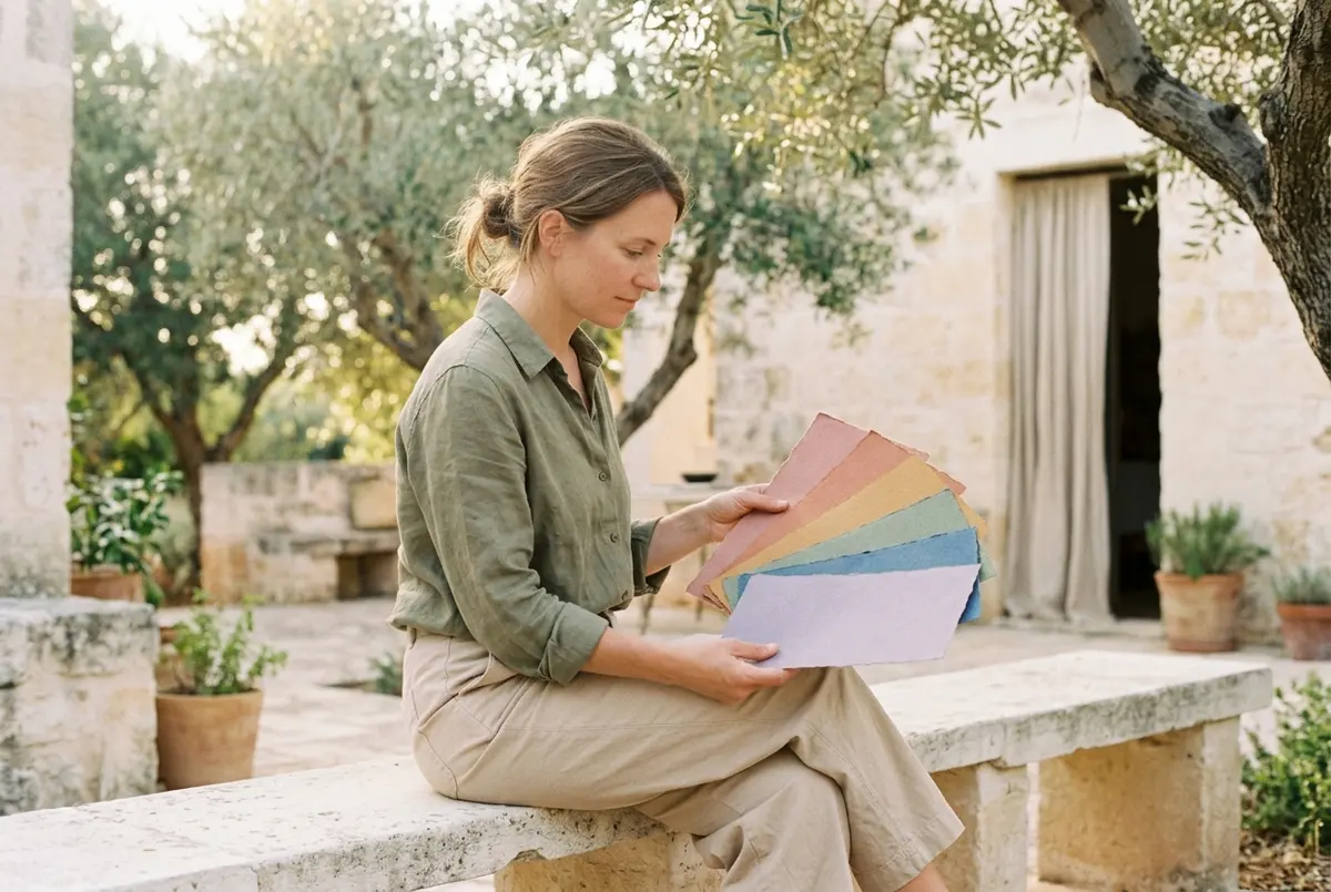 A soft rainbow of colors, the starting point for choosing calming hues at home