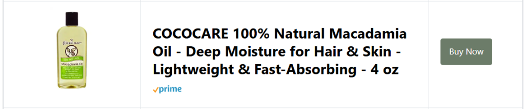 Cococare 100% Natural Macadamia Oil