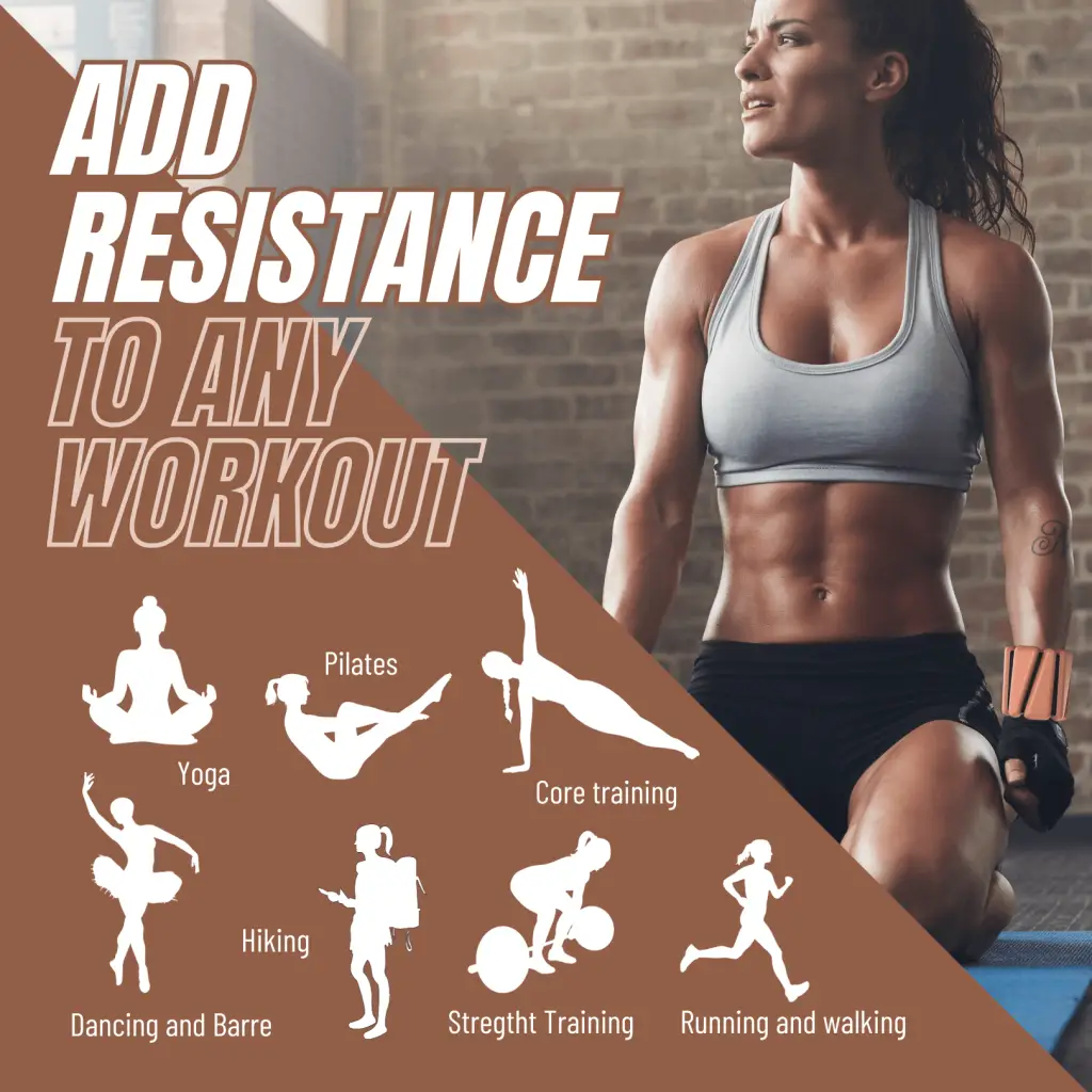 A poster featuring the words "stay active stay fit" with an image of ankle weights