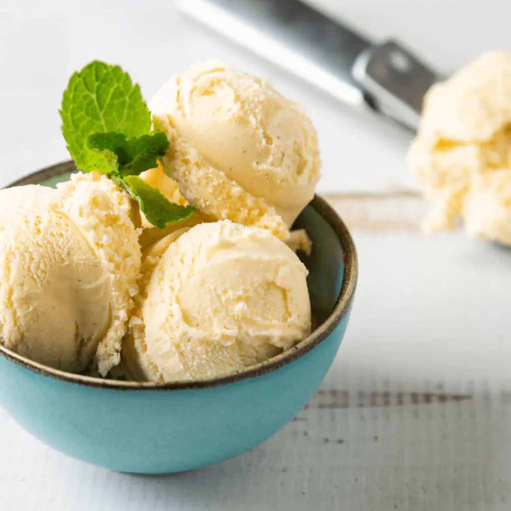 Home made lite ice cream made with the ninja creami deluxe