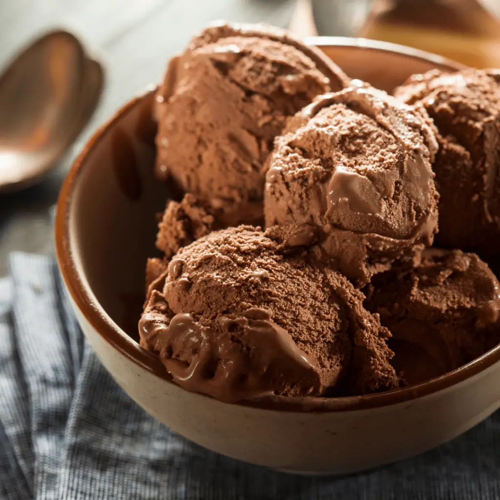Ninja creami Chocolate full fat ice cream homemade