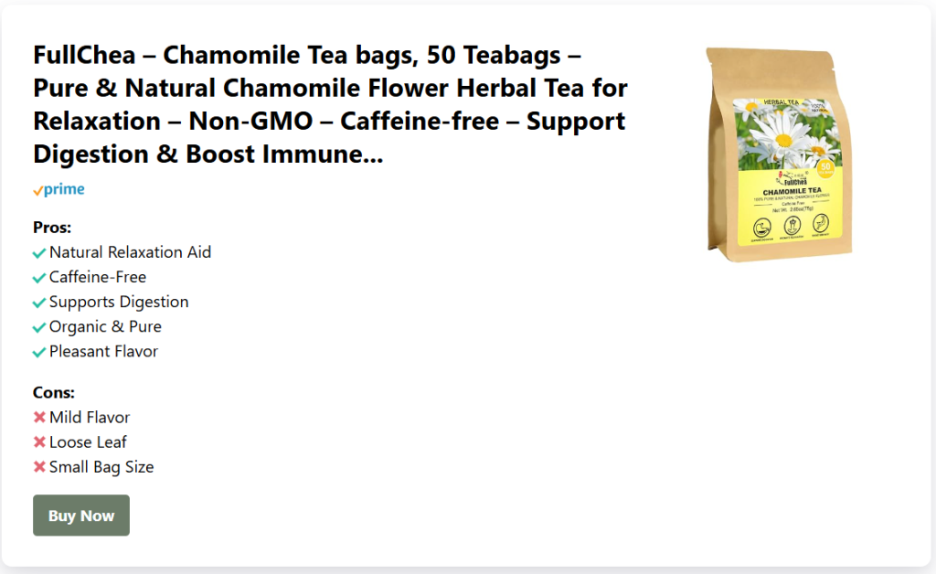 FullChea Chamomile Tea bags