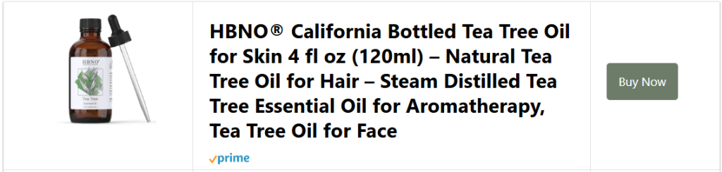 HBNO California Bottled Tea Tree Oil for Skin