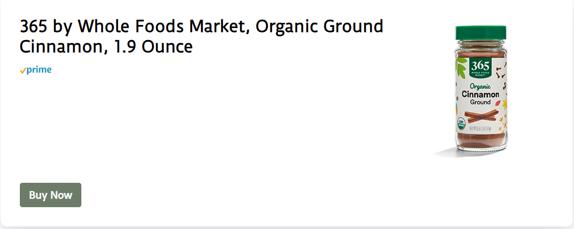 365 Whole Foods Market, Organic Ground Cinnamon