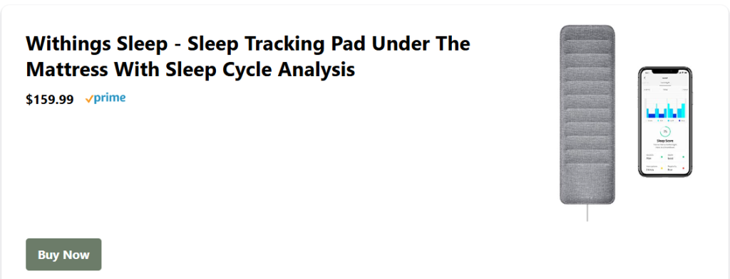 Withings Sleep - Sleep Tracking Pad Under The Mattress With Sleep Cycle Analysis