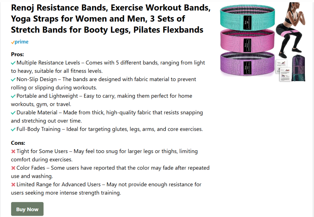 Renoj Resistance Bands, Exercise Workout Bands