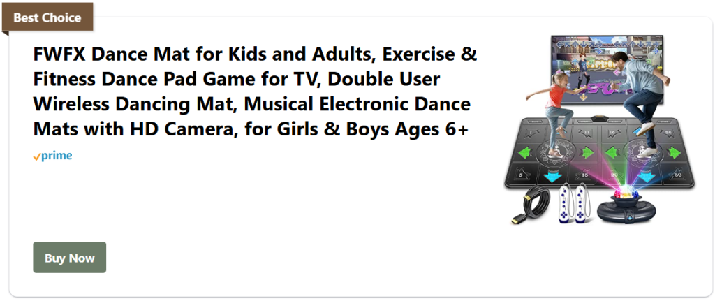 FWFX Dance Mat for Kids and Adults, Exercise, and Fitness Dace Pad Game